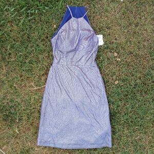 Morgan And Co , Size Small, Metallic Futuristic, Modern, Knee Length, Dress